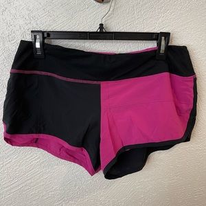 Pink rabbit running shorts, sz large